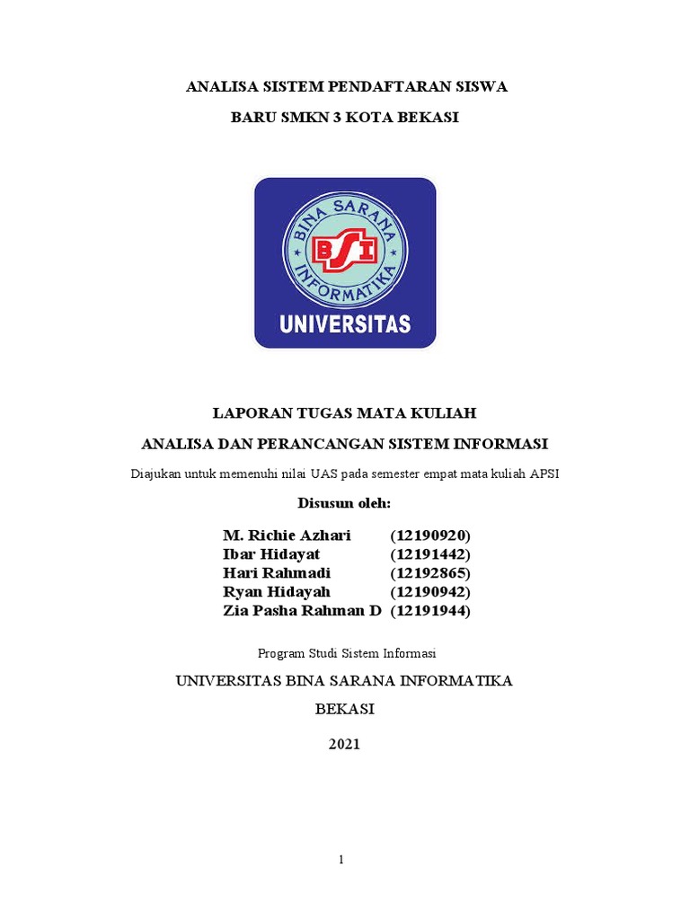 Tugas Project Apsi Kelompok 6 Pdf