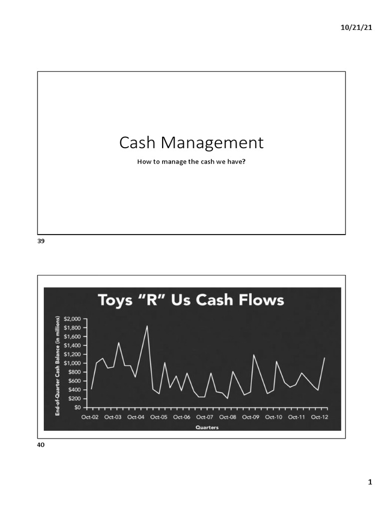 Cash Management PDF Float (Money Supply) Cheque