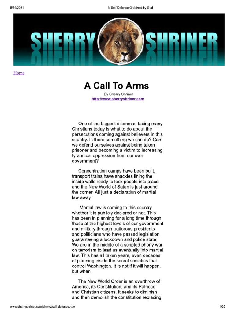 Sherry Shriner A Call To Arms PDF