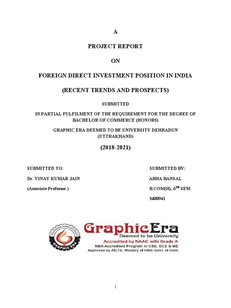 FDI Trends and Prospects in India | PDF | Foreign Direct Investment ...