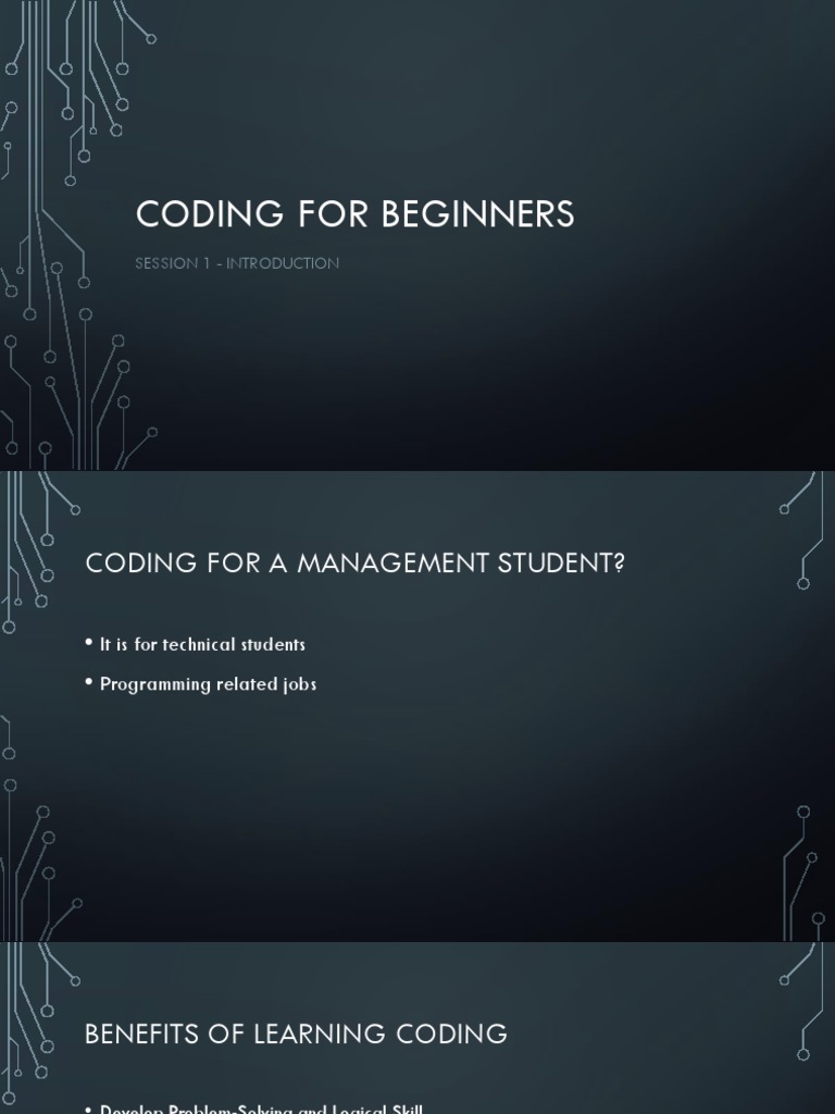 Coding For Beginners - 11!09!2021 | PDF