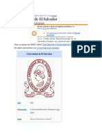 Historia de La Universidad Del Salvador
