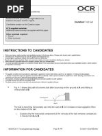 Instructions To Candidates: Physics A