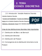 Distribuciones discretas: Binaria, Binomial, Poisson