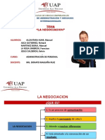 La Negociacion - Administracion de Personal