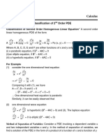 Classification of 2 Order PDE: Calculus