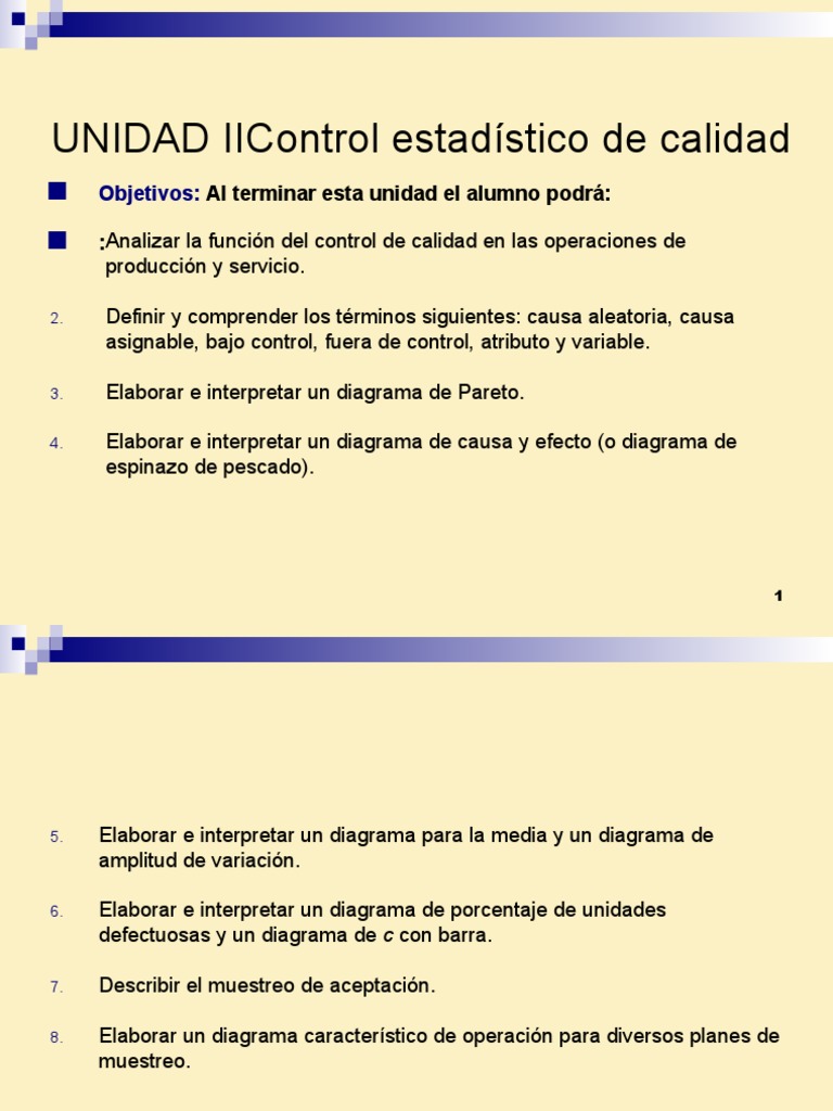 Control Estadístico de Calidad en Procesos | PDF | Muestreo ...