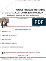 The Implication of Prepaid Metering System On Customer Satisfaction