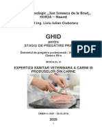 GHID - Expertiza Sanitar Veterinara a cărnii și produselor din carne, clasa a XII-a Veterinara