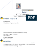 Python Basic 2: Review On Day 1