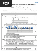 Construction Management and Entrepreneurship: Model Question Paper - With Effect From 2020-21 (CBCS Scheme)