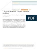 Controlling Molecular Transport in Minimal Emulsions