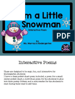 I'm A Little Snowman: Interactive Poem