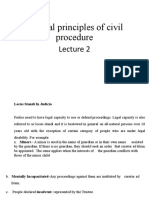 Civil Procedure Lecture 2