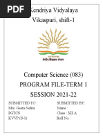 XII CS Term1 Practical Solution 2021-22