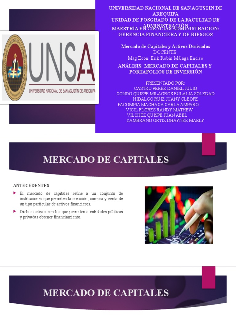 Mercado de Capitales y Portafolios de Inversion | PDF | Contratos ...