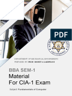 Bba Sem-1: Material For CIA-1 Exam