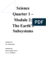 Science Quarter 1 - The Earth's Subsystems