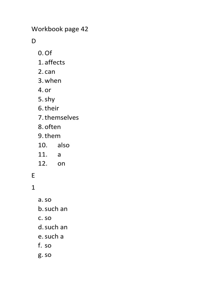 Workbook Page 42 | PDF