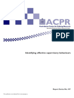 ACPR - Identifying Effective Supervisory Behaviours