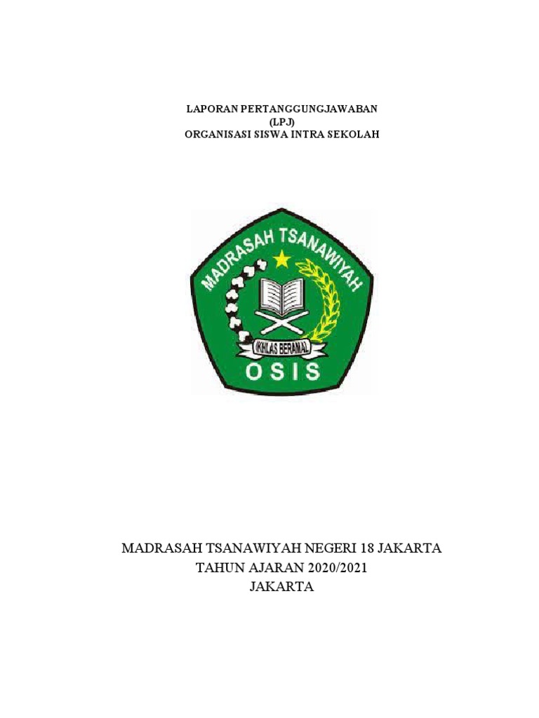 LPJ Kegiatan LDKO OSIS MTsN 18 Jakarta | PDF