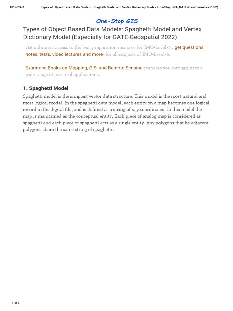 2 Types of Object Based Data Models | PDF | Geographic Information ...