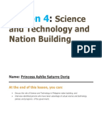 Science and Technology and Nation Building: Lesson 4