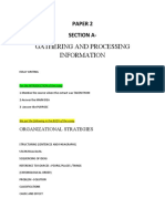 Gathering and Processing Information: Paper 2 Section A