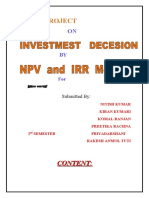 Project  on investment decision