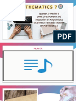 Quarter 2 Module 5 Multiplication and Division of Polynomials2