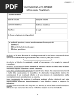 Modulo consenso informato