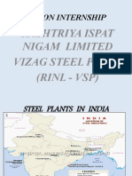 On Internship: Rashtriya Ispat Nigam Limited Vizag Steel Plant (Rinl - VSP)