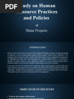 Study On Human Resource Practices and Policies: at Shine Projects