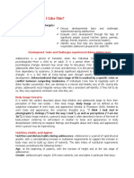 Lesson 3: Why Am I Like This?: Development Tasks and Challenges Experienced During Adolescence