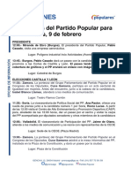 Previsiones Del Partido Popular para El Miércoles, 9 de Febrero