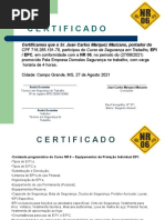 Certificado de Treinamento NR-01 | PDF | Negócios