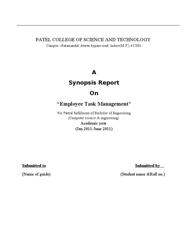 Minor Project Format Synopsis | PDF | Local Area Network | Computer Network