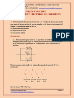 Tema14 Ejercicios Sobre Generadores y Circuitos de Corriente Continua Primero Bachillerato