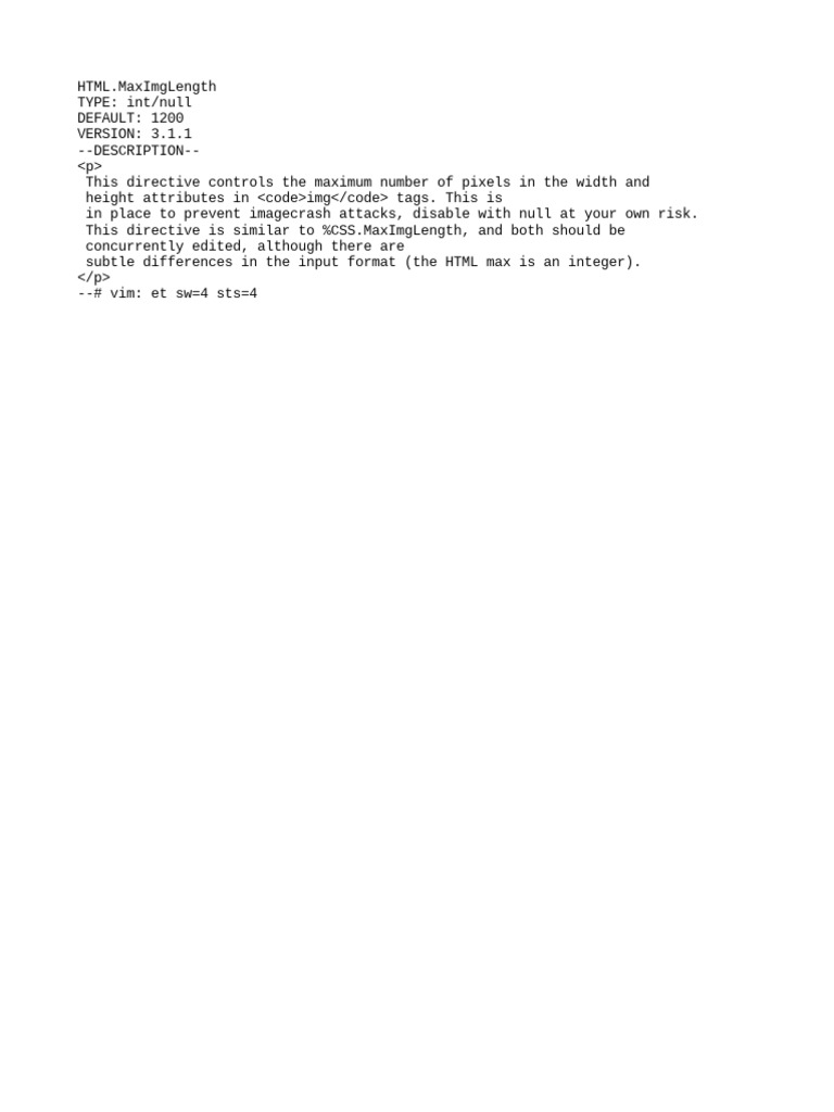 HTML Maximglength | PDF