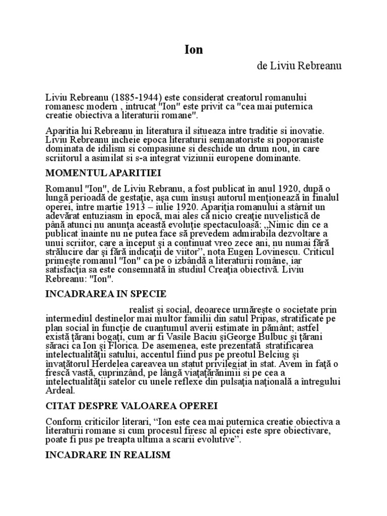 Ion Partea I | PDF