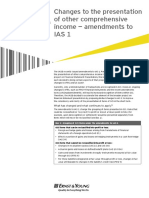 Changes To The Presentation of Other Comprehensive Income - Amendments To Ias 1