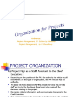 Organiz Ation Fo R Projec TS: Reference: Project Management, 5 Edition by Meredith Project Management, by S Choudhury
