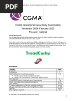 Treadcushy: Cgma Operational Case Study Examination November 2021-February 2022 Pre-Seen Material