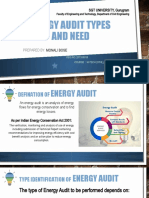 Energy Audit Types and Need