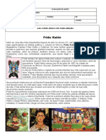 Avaliação de Artes sobre Frida Kahlo