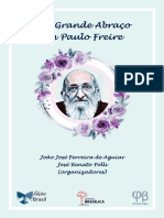 Um Grande Abraços em Paulo Freire (Versão 1F) Fundo Azul
