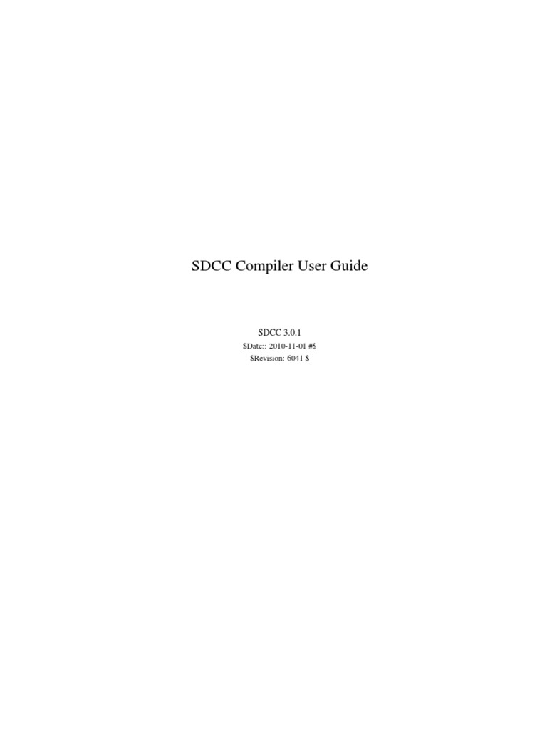 SDCC Compiler User Guide Overview | PDF | C (Programming Language ...