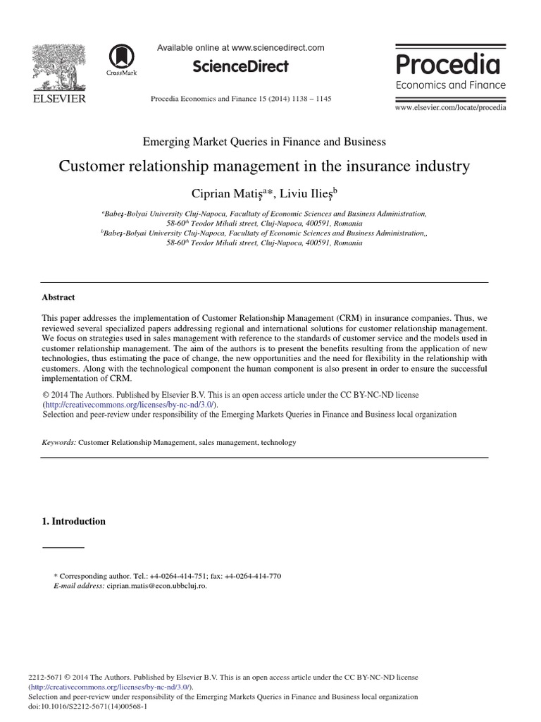 Customer Relationship Management in The Insurance | PDF | Customer ...