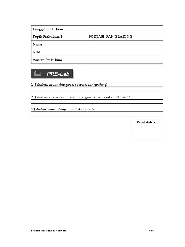 Laporan Praktikum Sortasi dan Grading | PDF
