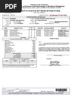 Certificate of Registration: 308192 2nd Semester AY 2021-2022